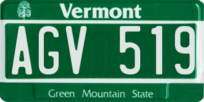 VT license plate AGV519