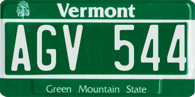 VT license plate AGV544