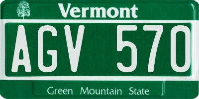 VT license plate AGV570
