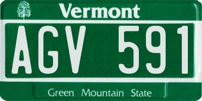 VT license plate AGV591