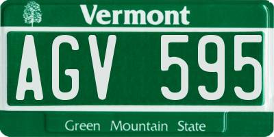 VT license plate AGV595