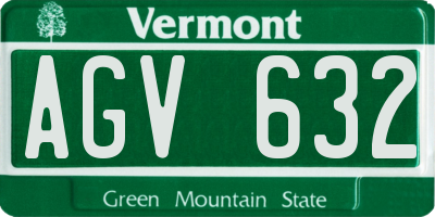 VT license plate AGV632