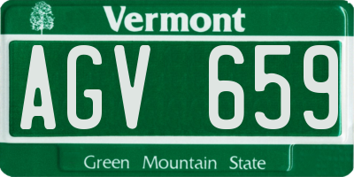 VT license plate AGV659