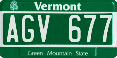 VT license plate AGV677
