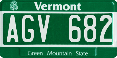 VT license plate AGV682