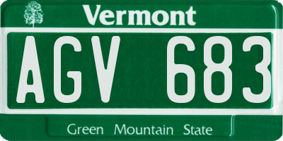 VT license plate AGV683