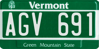 VT license plate AGV691