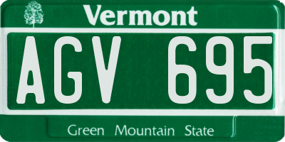 VT license plate AGV695