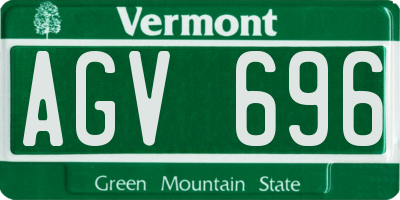 VT license plate AGV696