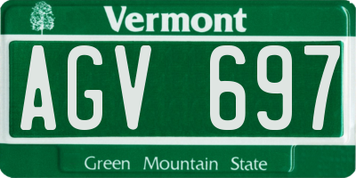 VT license plate AGV697