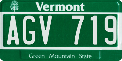 VT license plate AGV719