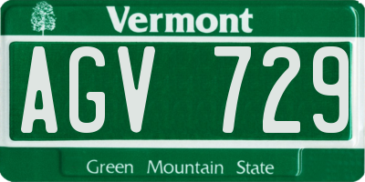 VT license plate AGV729