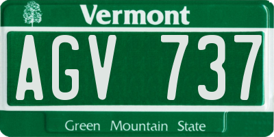 VT license plate AGV737