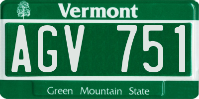 VT license plate AGV751