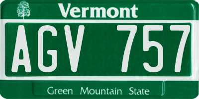 VT license plate AGV757