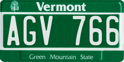 VT license plate AGV766