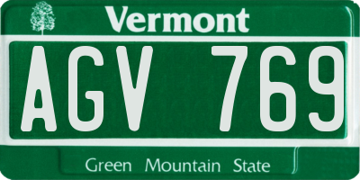 VT license plate AGV769