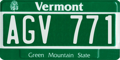 VT license plate AGV771