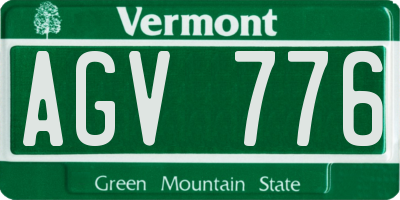 VT license plate AGV776