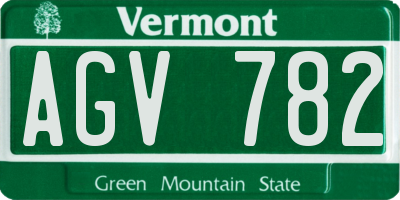 VT license plate AGV782