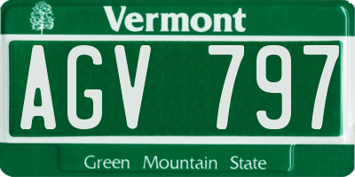 VT license plate AGV797