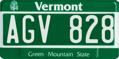 VT license plate AGV828