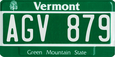 VT license plate AGV879