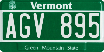 VT license plate AGV895