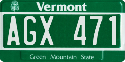 VT license plate AGX471