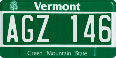 VT license plate AGZ146