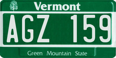 VT license plate AGZ159