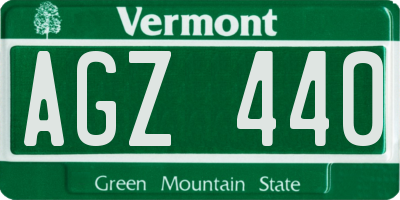 VT license plate AGZ440