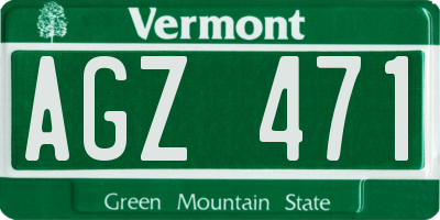 VT license plate AGZ471
