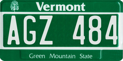VT license plate AGZ484