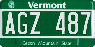VT license plate AGZ487