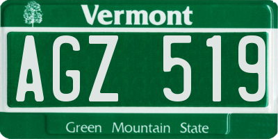 VT license plate AGZ519
