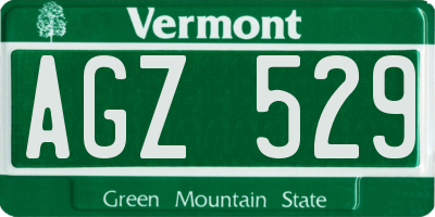 VT license plate AGZ529