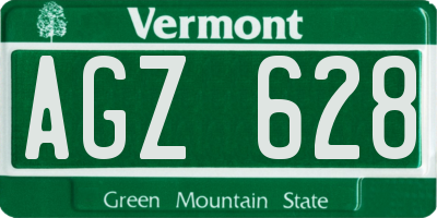 VT license plate AGZ628