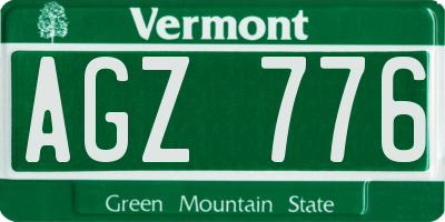 VT license plate AGZ776