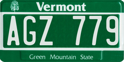 VT license plate AGZ779