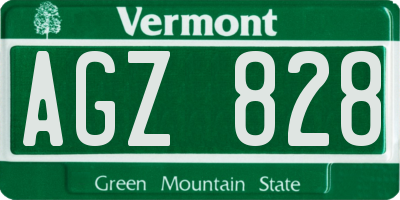 VT license plate AGZ828