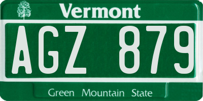 VT license plate AGZ879