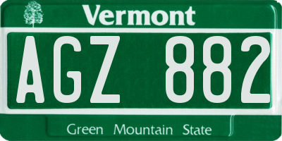 VT license plate AGZ882