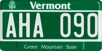 VT license plate AHA090