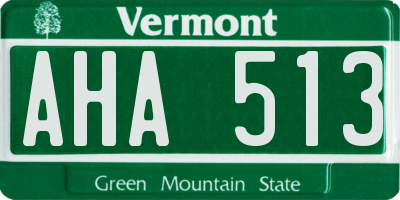 VT license plate AHA513