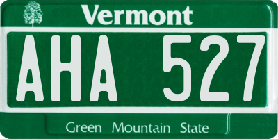 VT license plate AHA527
