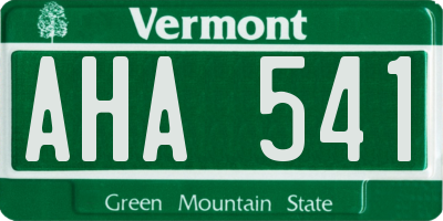 VT license plate AHA541
