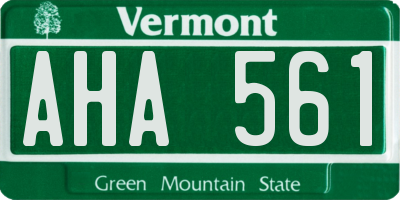 VT license plate AHA561