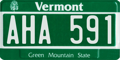 VT license plate AHA591