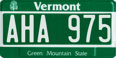 VT license plate AHA975
